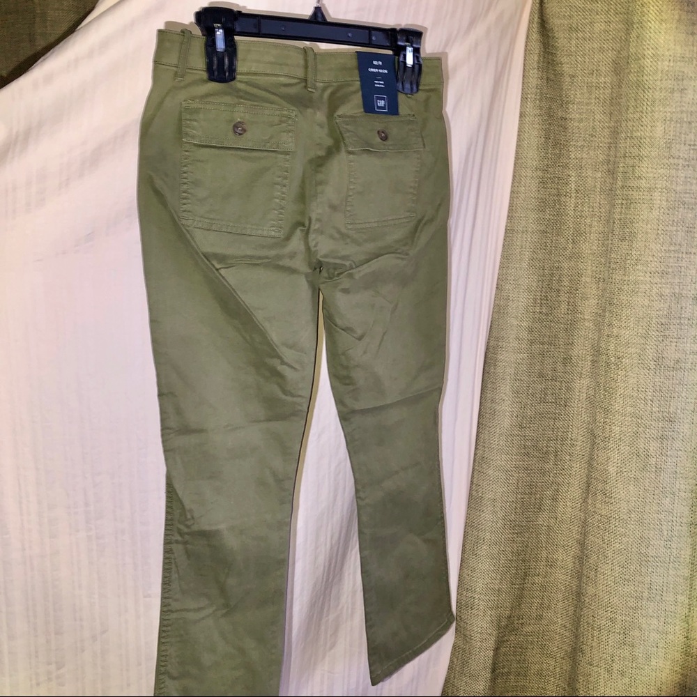 NEW GAP Pants MID RISE STRETCH Green Waist 30 Size 2 Women’s